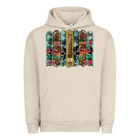 Pigment French Oak football serape cowhide turquoise glitter  brushstrokes Urban Hoodie - Artiststas