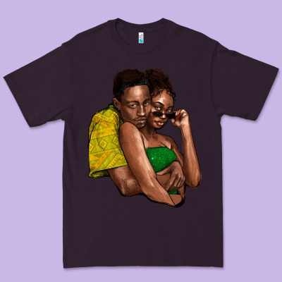 Black Couple Premium Tee Designed By Nancycooperartshop
