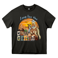 Asphalt long live the cowgirls Heavy Core Tee - NancyCooperArtShop