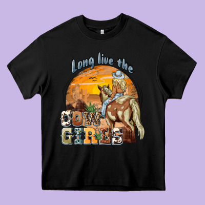 Long Live The Cowgirls Heavy Core Tee Designed By Nancycooperartshop