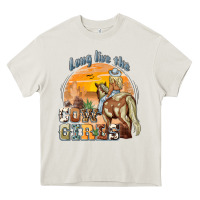 Cream long live the cowgirls Heavy Core Tee - NancyCooperArtShop