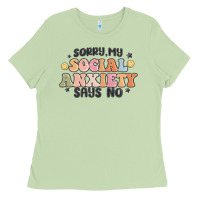 Matcha sorry my social anxiety says no Ladies Tee - MaliasSmallBusiness