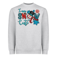 Heather Grey i am snow cute Heavyweight Sweatshirt - OliviaCreatesArt