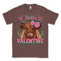 Chestnut hello valentine highland cow Classic Tee - RanaPortraitStore