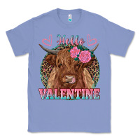 Colony Blue hello valentine highland cow Classic Tee - RanaPortraitStore