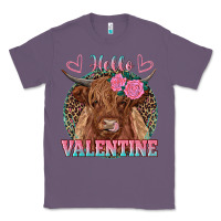 Lavender hello valentine highland cow Classic Tee - RanaPortraitStore