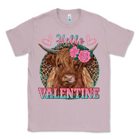 Lilac hello valentine highland cow Classic Tee - RanaPortraitStore