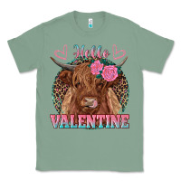 Sage hello valentine highland cow Classic Tee - RanaPortraitStore