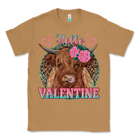 Toasted Coconut hello valentine highland cow Classic Tee - RanaPortraitStore