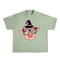 Oil Green pig with halloween Urban Heavy Tee - RanaPortraitStore