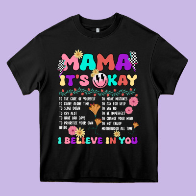Mama It's Okay Heavy Core Tee Designed By Jahusdesignshop