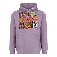 Lavender Thankful Little Mon Heavyweight Hoodie - CowhideDigitalArt