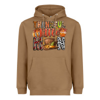 Toasted Coconut Thankful Little Mon Heavyweight Hoodie - CowhideDigitalArt