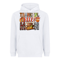 White Thankful Little Mon Heavyweight Hoodie - CowhideDigitalArt