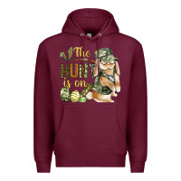 Burgundy The Hunt Is On Premium Hoodie - BundleAndBundleShop