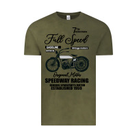 Vintage Olive Speedway Racing Full Speed Pin Vintage Tee - Bettercallsaul