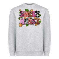 Heather Grey sweetheart olivia Heavyweight Sweatshirt - OliviaCreatesArt
