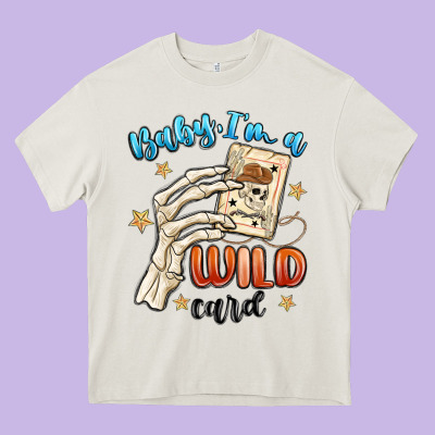 Baby Im A Wild Card Heavy Core Tee Designed By Maliassmallbusiness