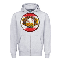 Heather Grey baseball with sunflower round earrings Zipper Hoodie - BundleAndBundleShop