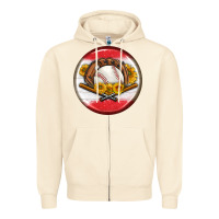 Sandshell baseball with sunflower round earrings Zipper Hoodie - BundleAndBundleShop