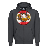 Smoke baseball with sunflower round earrings Zipper Hoodie - BundleAndBundleShop