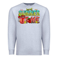 Heather Grey summer time Premium Sweatshirt - CowhideDigitalArt