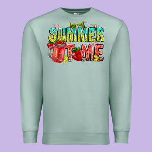Summer Time Premium Sweatshirt Designed By Cowhidedigitalart