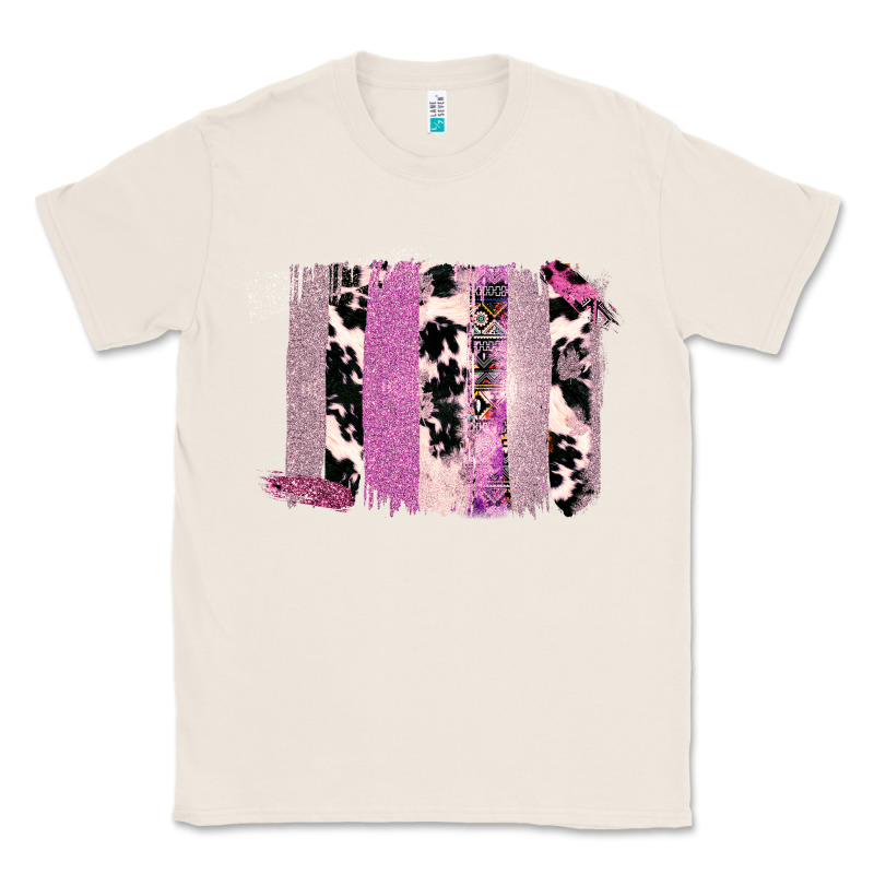 Purple Glitter Cowhide Pattern Brushstrokes Classic Tee by Bettercallsaul | Teevron