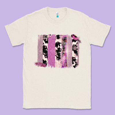 Purple Glitter Cowhide Pattern Brushstrokes Classic Tee Designed By Bettercallsaul