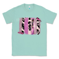Seafoam Purple Glitter Cowhide Pattern Brushstrokes Classic Tee - Bettercallsaul