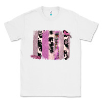 White Purple Glitter Cowhide Pattern Brushstrokes Classic Tee - Bettercallsaul