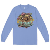 Colony Blue Southern Memal western flowers Long Sleeve Tee - HowdyJamesFarm