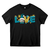 Black love winter gnome Heavy Core Tee - NancyCooperArtShop