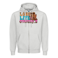Western Long Live Cowgirls With Roses Zipper Hoodie | Teevron