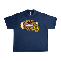 Navy Leopard Print Footbal Urban Heavy Tee - Bettercallsaul