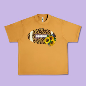 Leopard Print Footbal Urban Heavy Tee Designed By Bettercallsaul