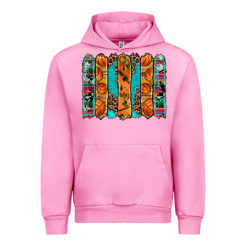 Basketball Serape Cowhide Turquoise Leopard Glitter  Brushstrokes Urban Hoodie by Artiststas | Teevron