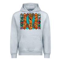 Heather Grey basketball serape cowhide turquoise leopard glitter  brushstrokes Urban Hoodie - Artiststas