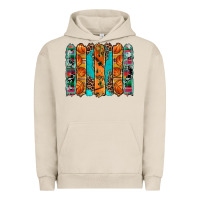 Pigment French Oak basketball serape cowhide turquoise leopard glitter  brushstrokes Urban Hoodie - Artiststas