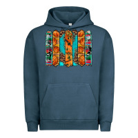 Pigment Midnight Navy basketball serape cowhide turquoise leopard glitter  brushstrokes Urban Hoodie - Artiststas