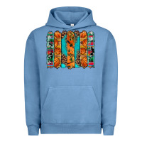 Pigment Pebble Blue basketball serape cowhide turquoise leopard glitter  brushstrokes Urban Hoodie - Artiststas