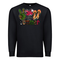 Black peace love summer Premium Sweatshirt - CowhideDigitalArt