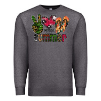 Charcoal Heather peace love summer Premium Sweatshirt - CowhideDigitalArt