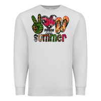 Dove Grey peace love summer Premium Sweatshirt - CowhideDigitalArt