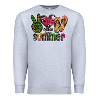 Heather Grey peace love summer Premium Sweatshirt - CowhideDigitalArt