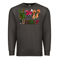 Smoke peace love summer Premium Sweatshirt - CowhideDigitalArt