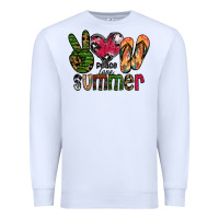 White peace love summer Premium Sweatshirt - CowhideDigitalArt