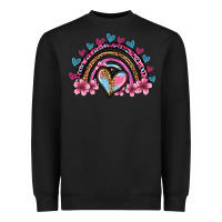 Black valentine's day rainbow heart olivia Heavyweight Sweatshirt - OliviaCreatesArt