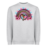 Valentine's Day Rainbow Heart Olivia Heavyweight Sweatshirt | Teevron