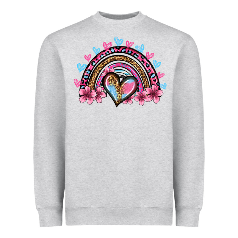 Valentine's Day Rainbow Heart Olivia Heavyweight Sweatshirt by OliviaCreatesArt | Teevron